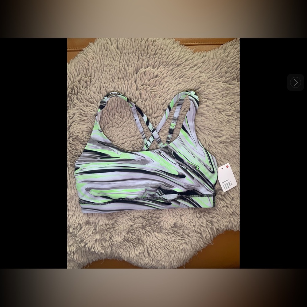 Lululemon Energy Bra | NWT | Size 8 | Medium Support | Green Print